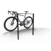 Lean-on hoop of flat bar steel | 80 x 12 mm | with cross bar | total width: 1000 mm | hot-dip galvanized and coated DB 703